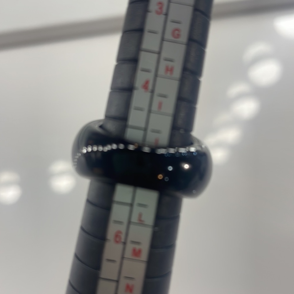 Black Obsidian cocktail, chunky ring, size 5 - Picture 4 of 6